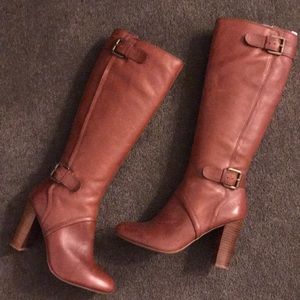 Nine West heeled boots, genuine leather size 6.5
